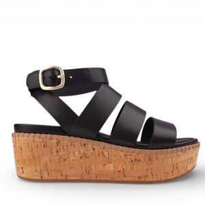 FitFlop NWT Women’s Eloise Strappy Platform Wedge Cork Sandal Size 9